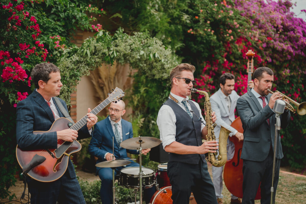Swing Jazz band performing at an event