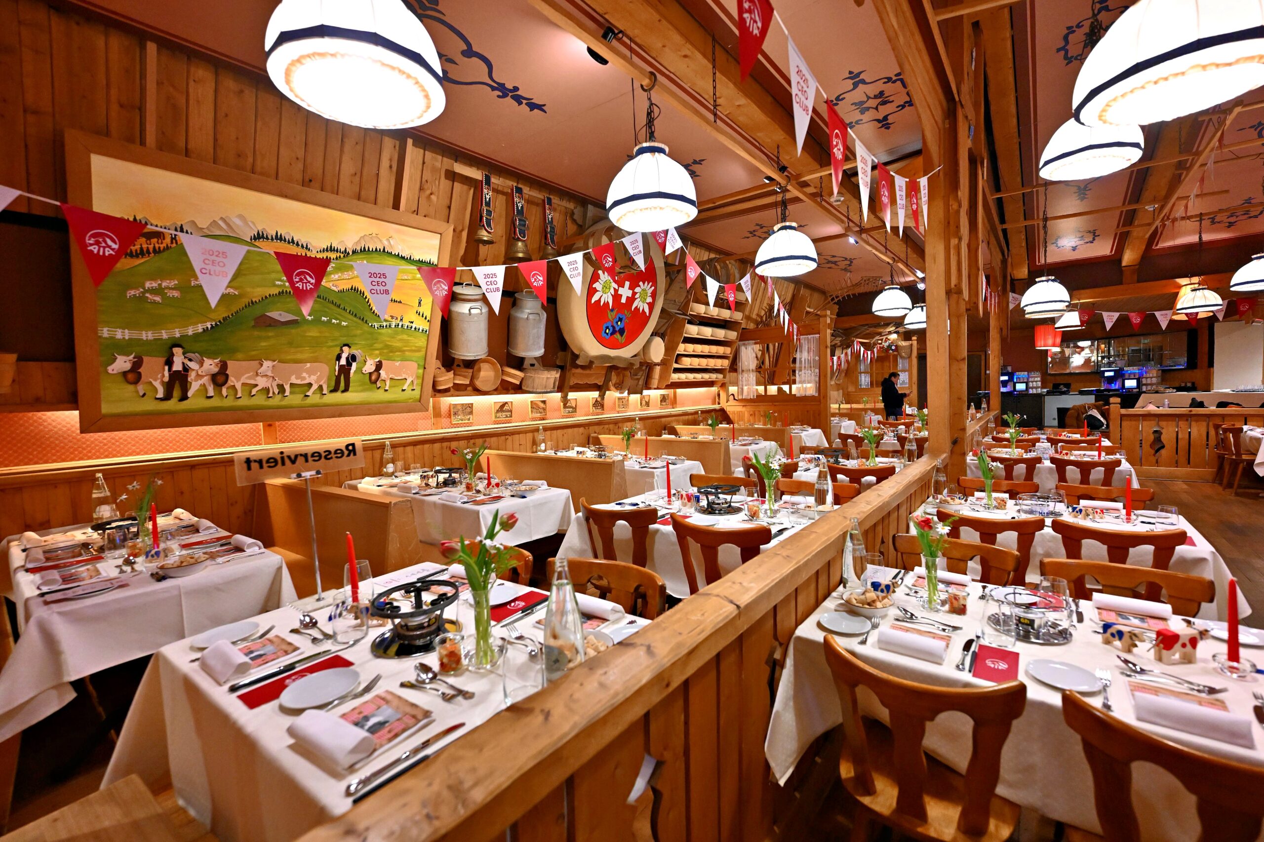 Corporate event at Interlaken restaurant Switzerland